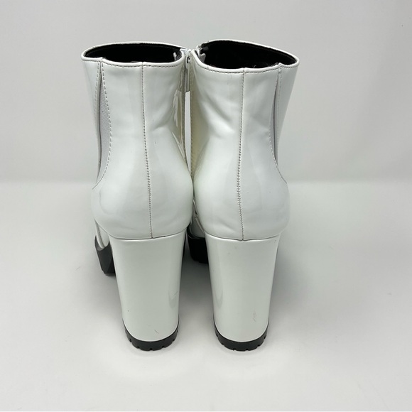 Allegra K Round Toe Chunky Heels Platform Ankle Boots Size 7.5 - Picture 10 of 11